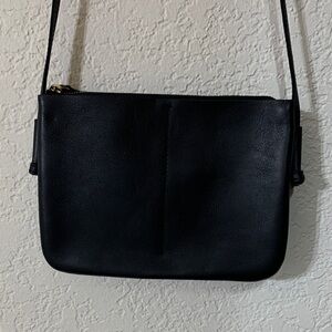 Madewell black leather purse and green leather wallet